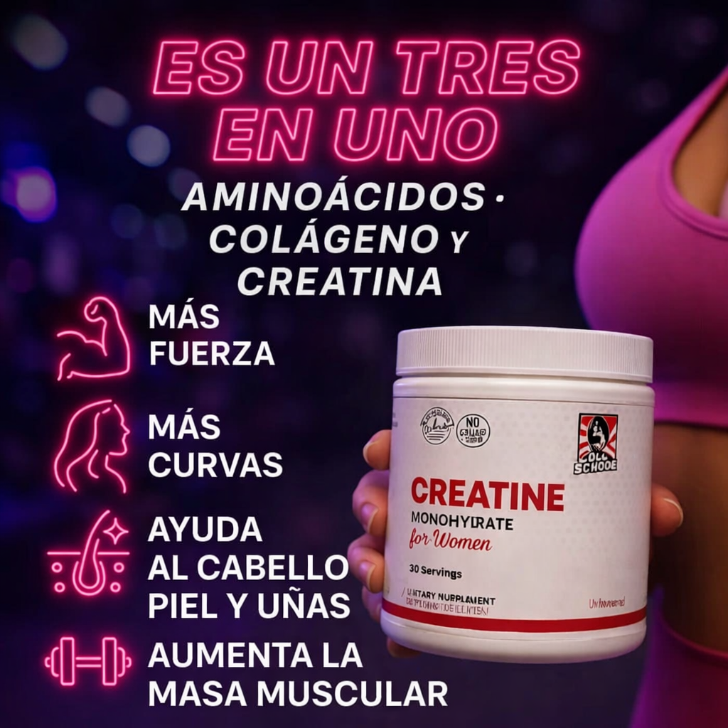 CREATINA MONOHIDRATADA PARA MUJERES | Fuerza y Tonificación