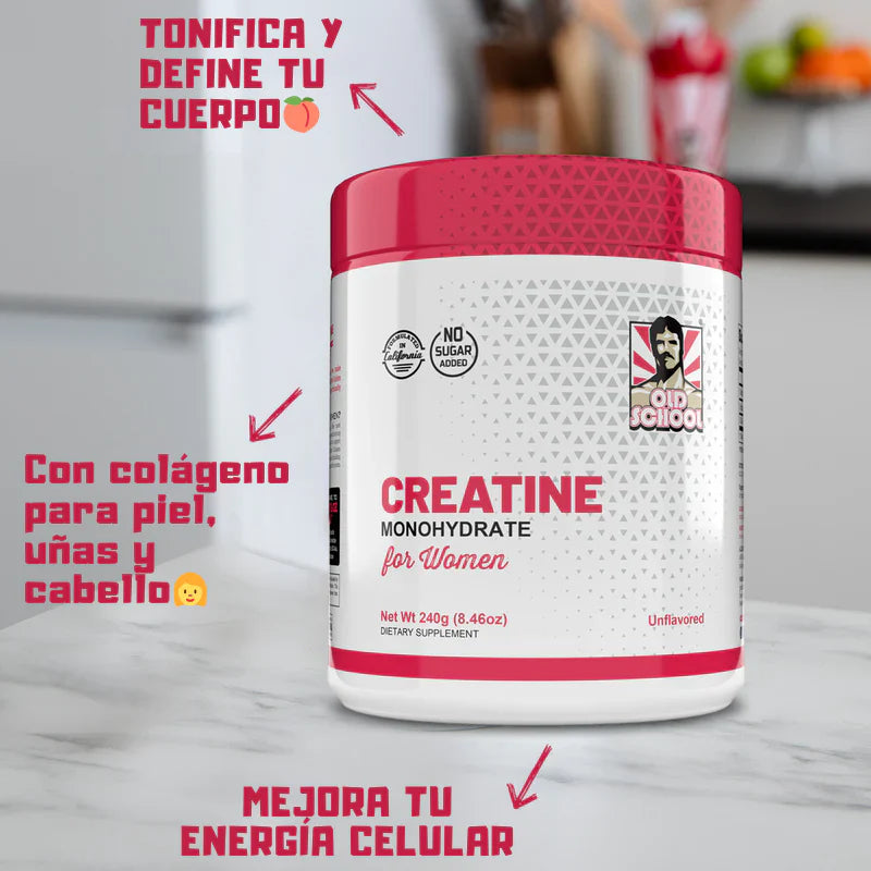 CREATINA MONOHIDRATADA PARA MUJERES | Fuerza y Tonificación